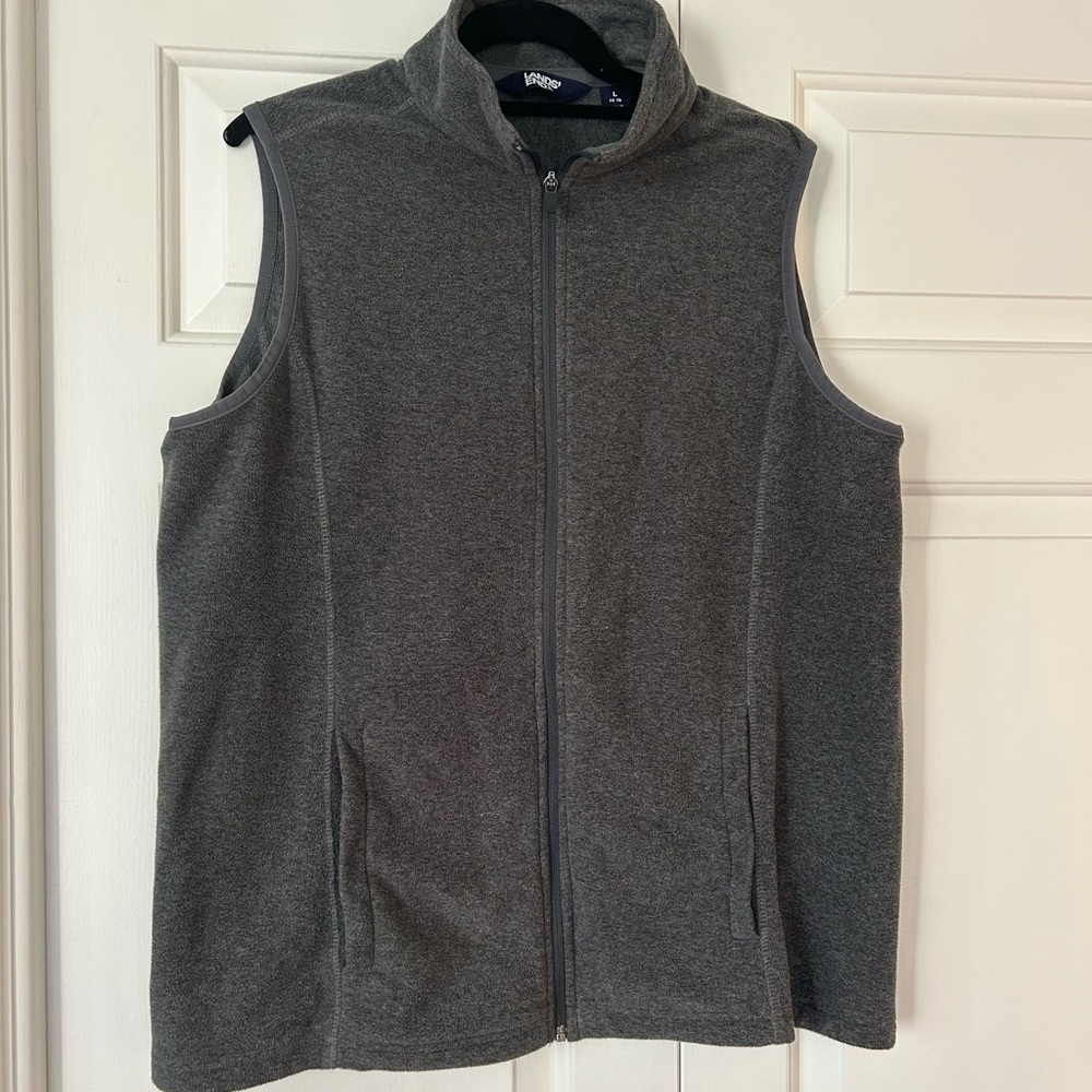 Lands' End Women's Charcoal Gray Vest